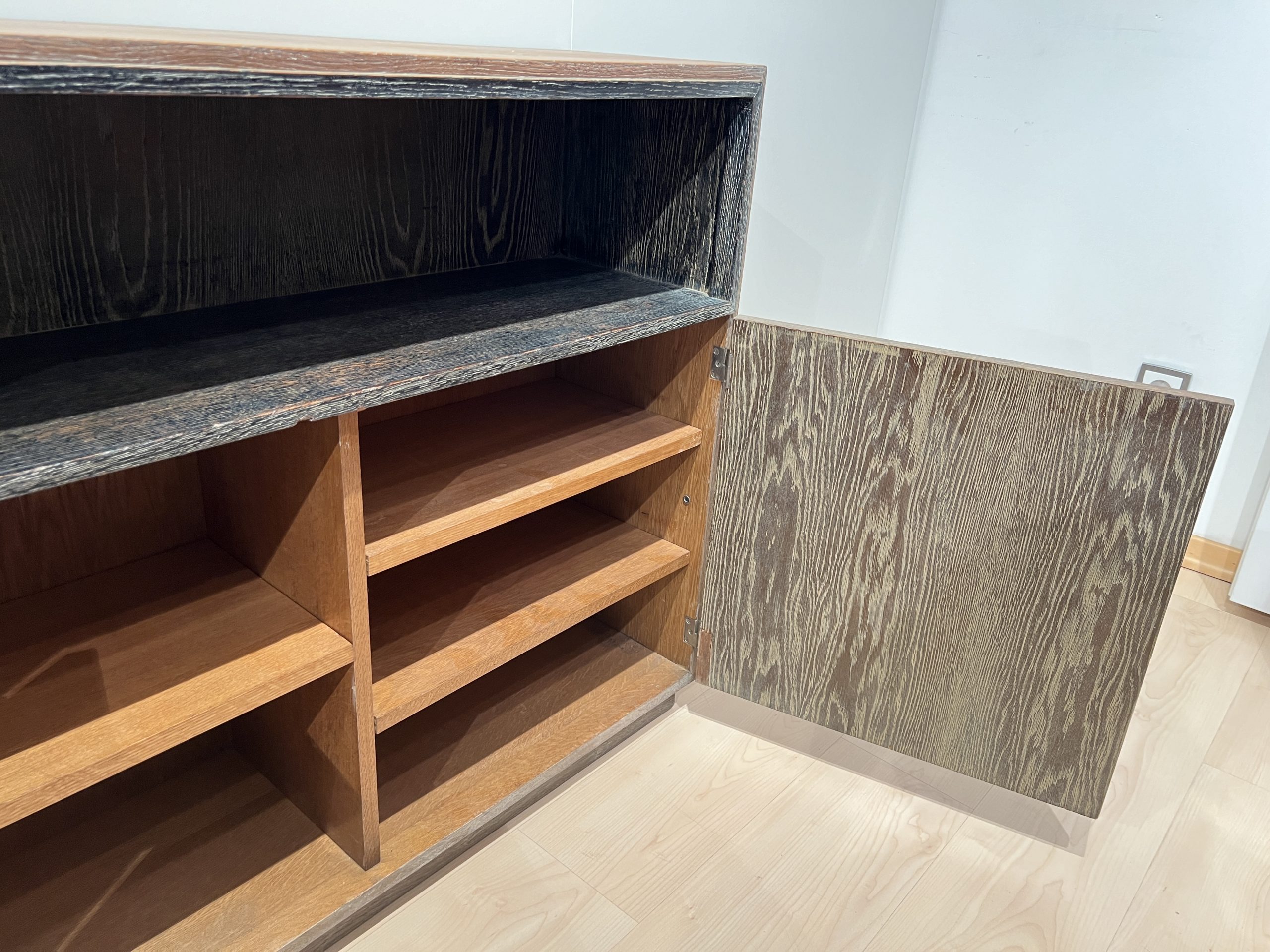 Art Deco Office Cabinet, De Coene Frères, Limed Oak, Belgium circa 1935.16