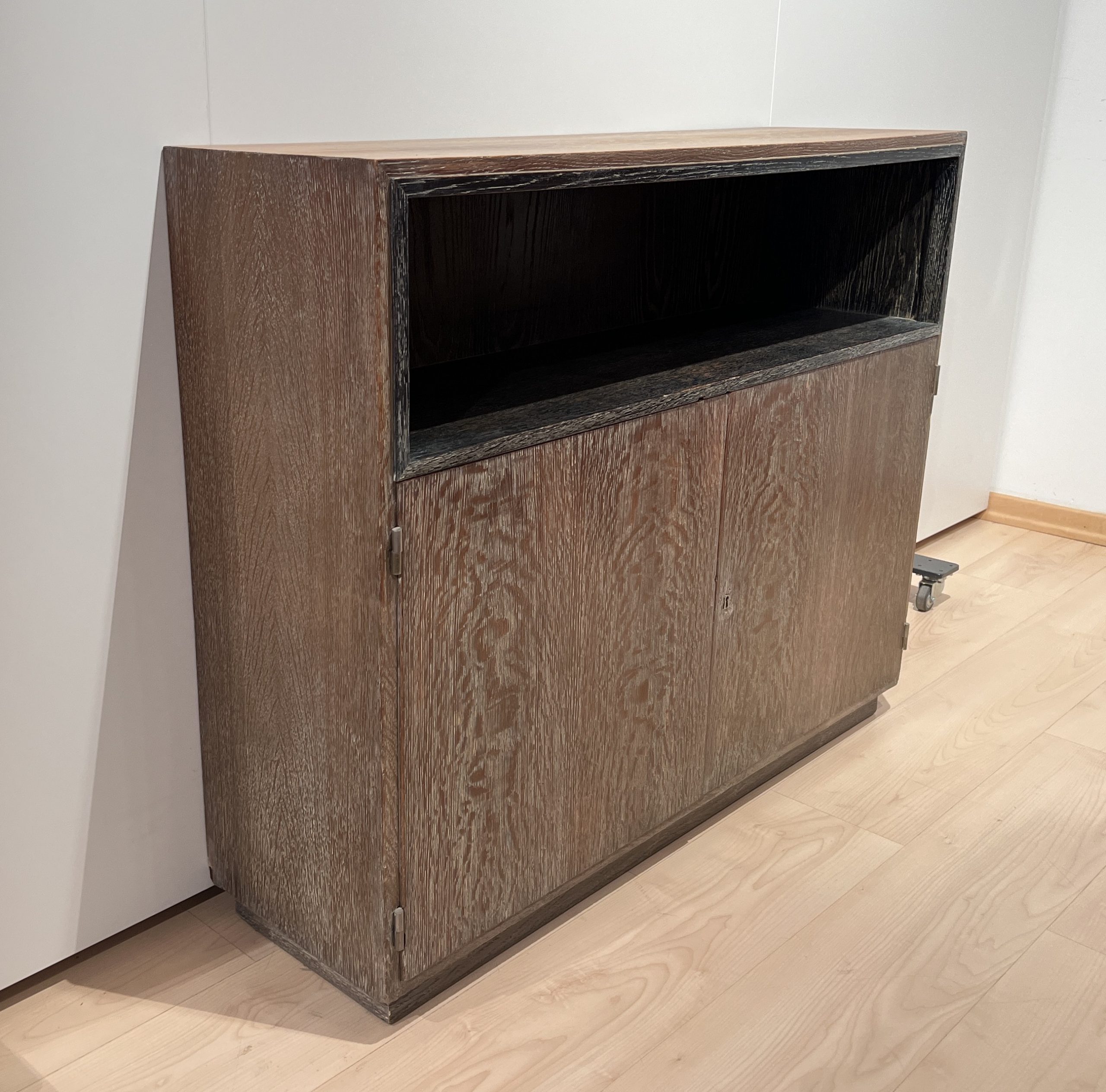 Art Deco Office Cabinet, De Coene Frères, Limed Oak, Belgium circa 1935.5