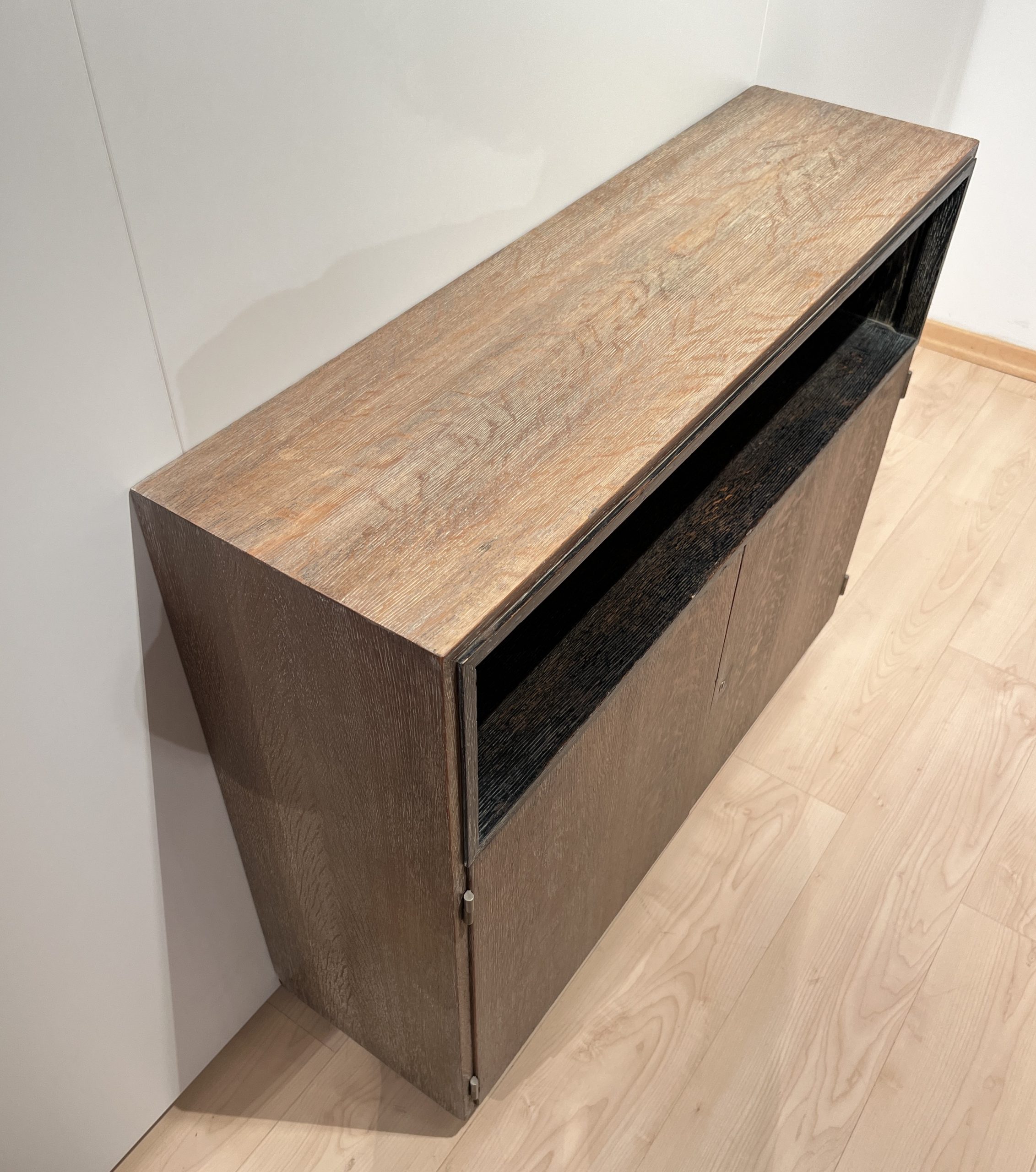 Art Deco Office Cabinet, De Coene Frères, Limed Oak, Belgium circa 1935.6