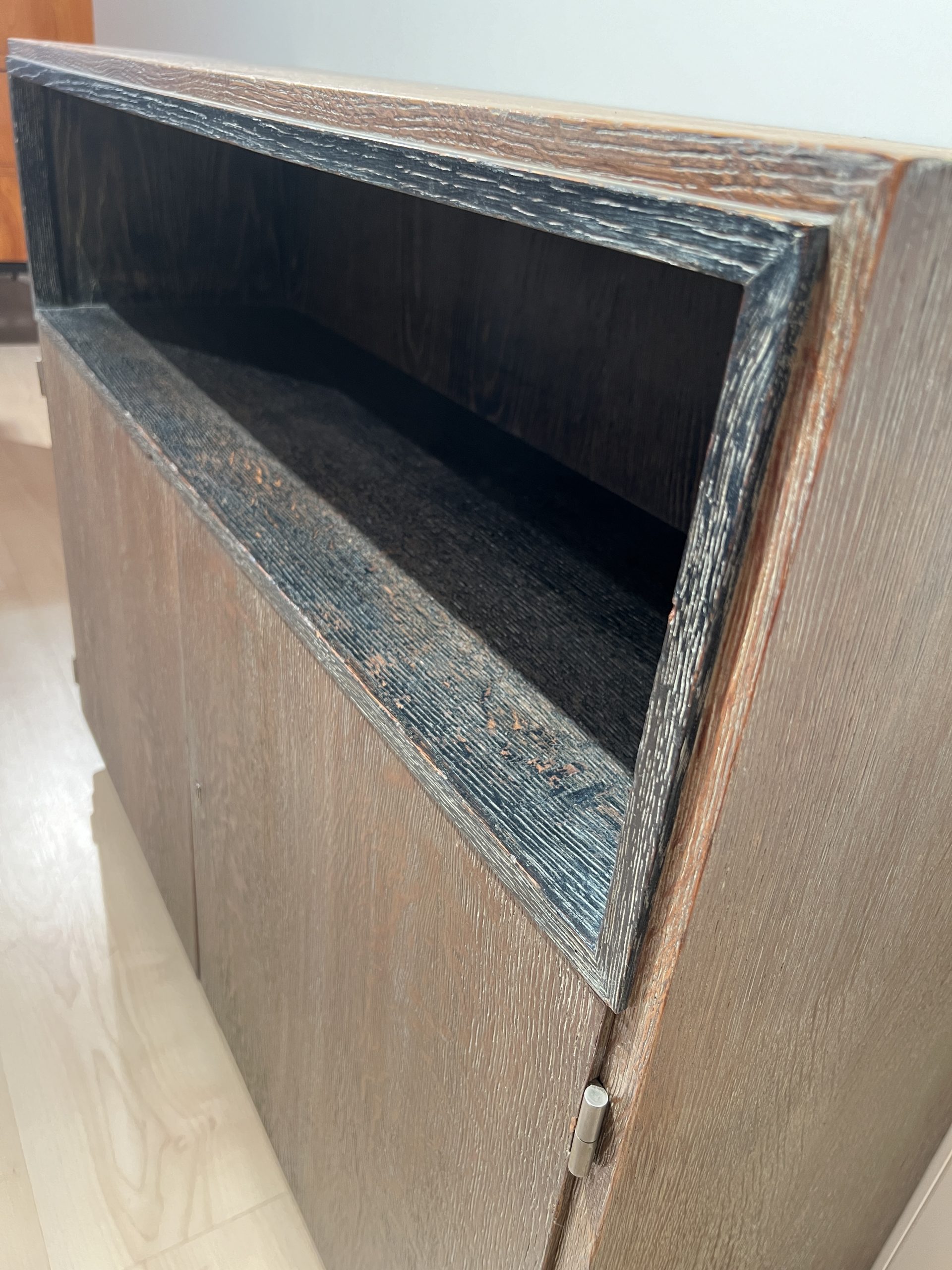 Art Deco Office Cabinet, De Coene Frères, Limed Oak, Belgium circa 1935.8