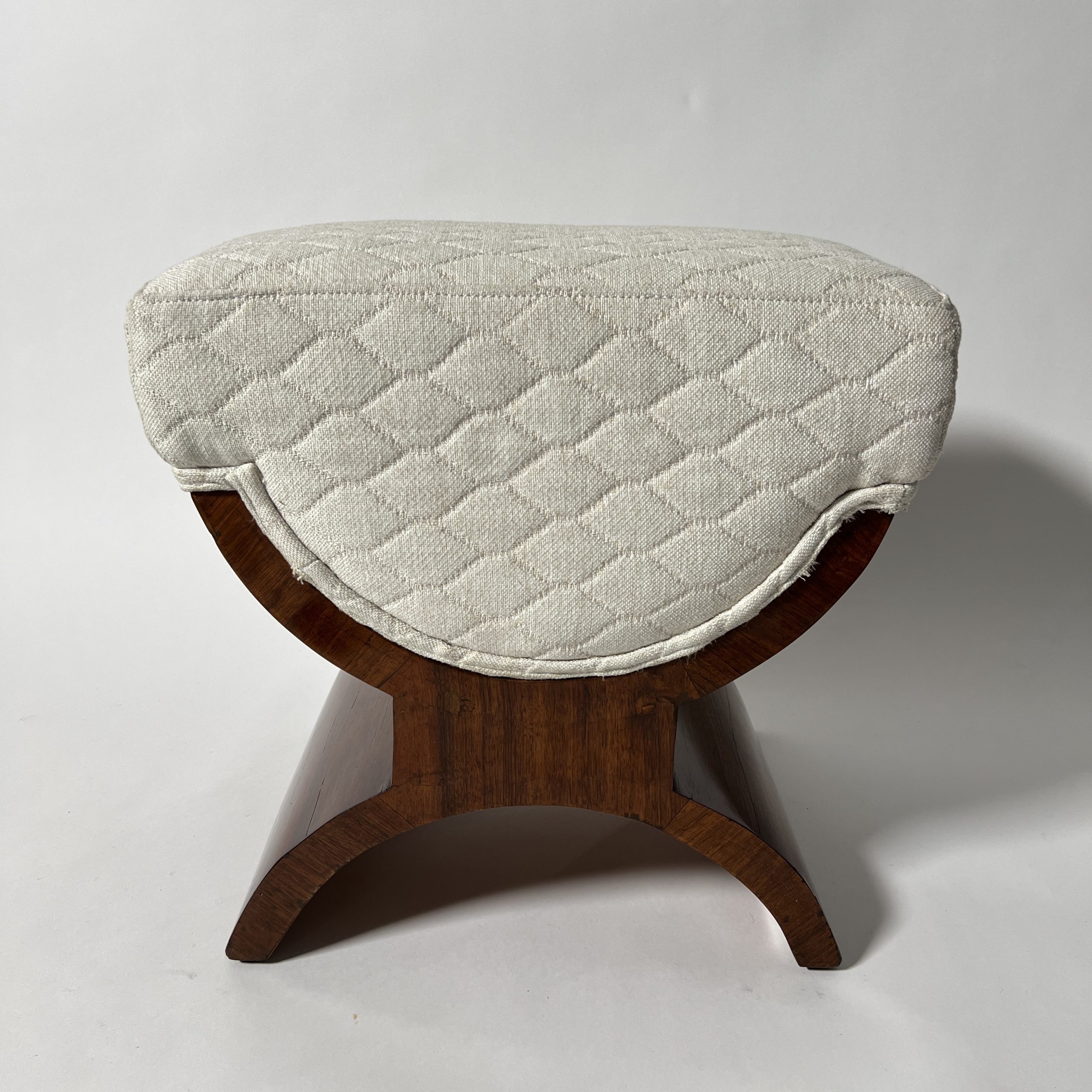 Art Deco Hocker oder Pouff, Palisander