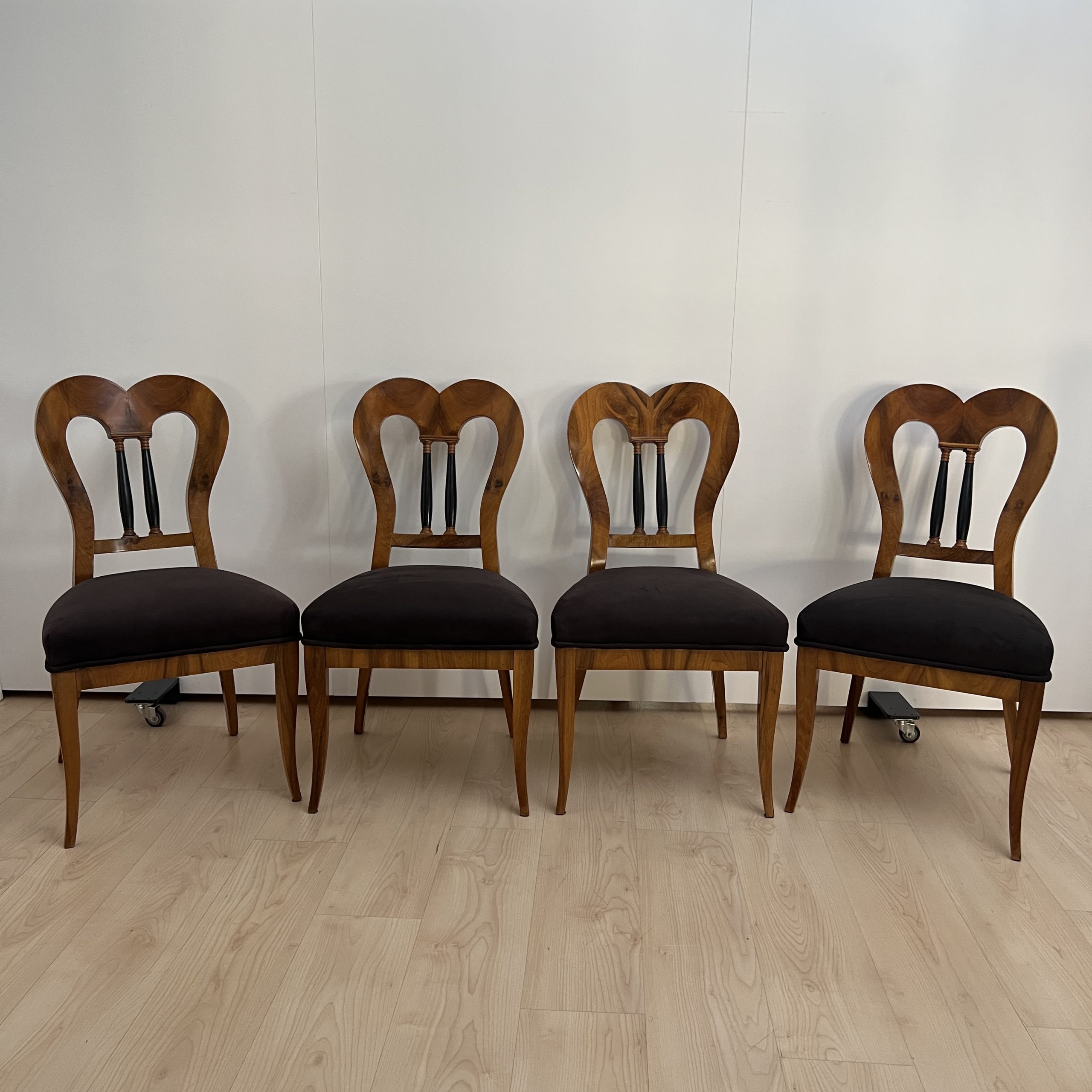 Biedermeier Ballon Stühle, 4er-Satz