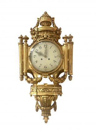 Swedish Louis XVI Style Wall Clock, Westerstrand Urfabrik Töreboda
