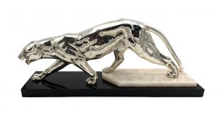 Art Deco Panther, Silver, Rochard