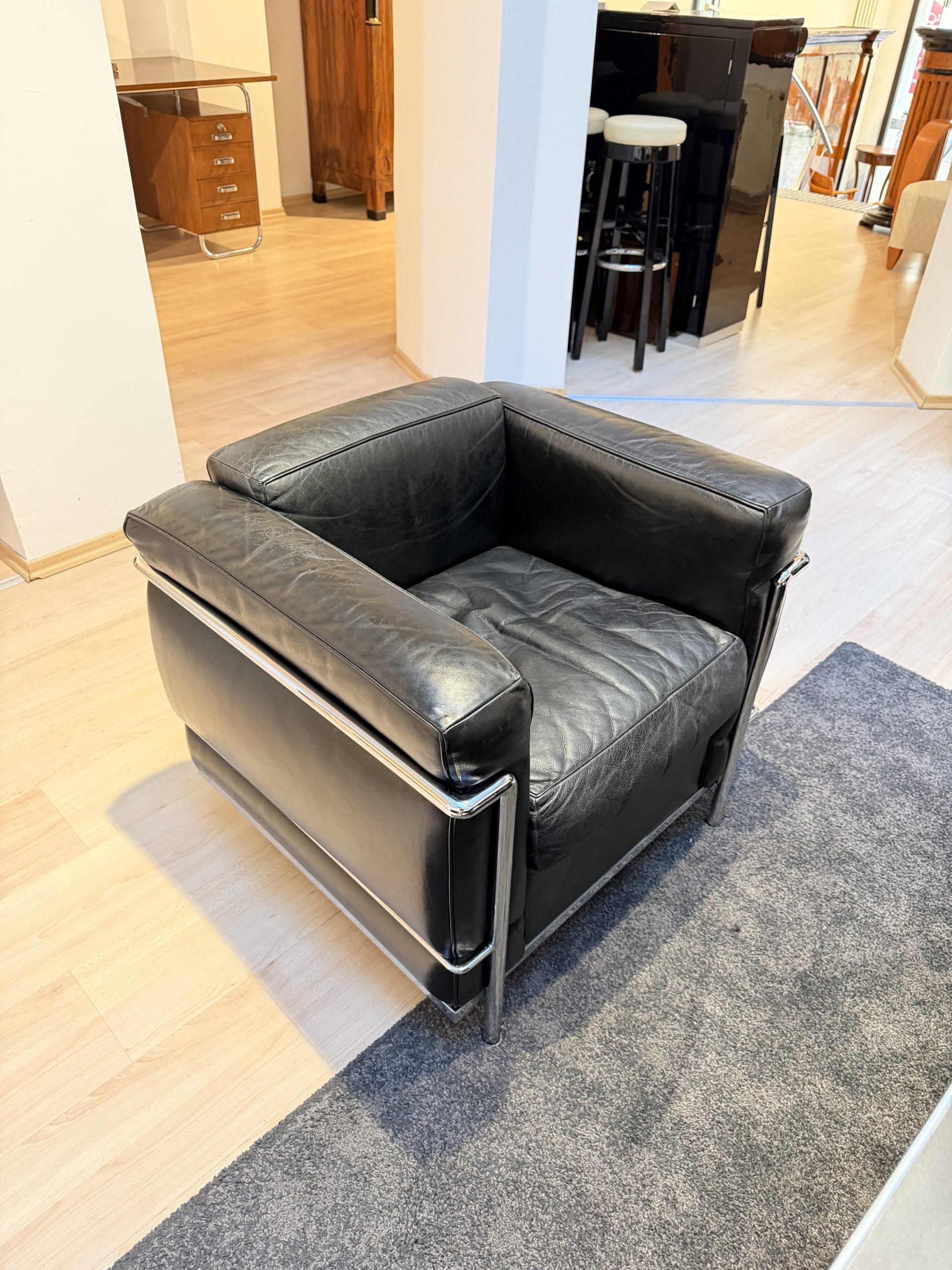 Vintage Cassina LC2 Sessel, Le Corbusier.1