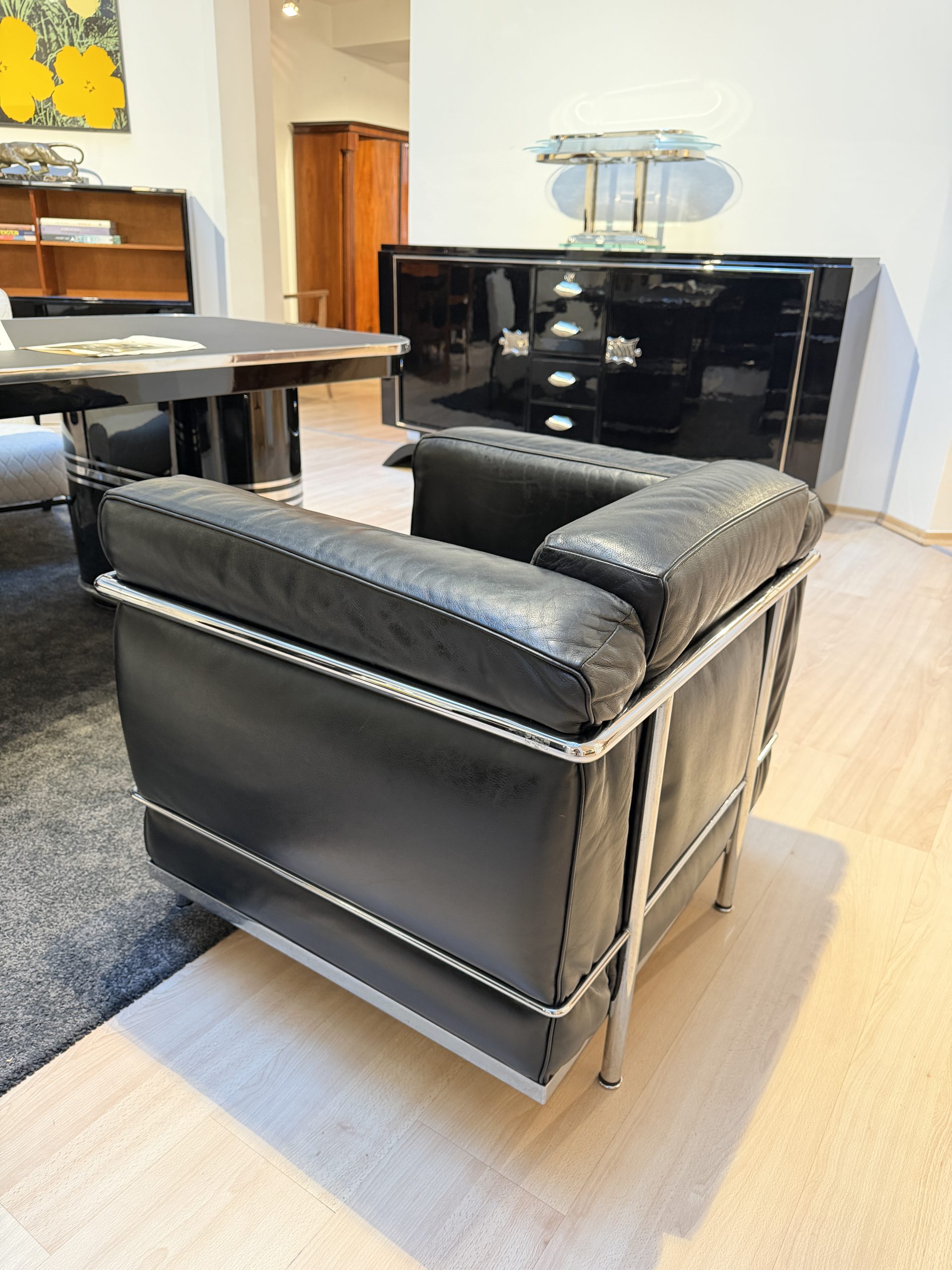 Vintage Cassina LC2 Sessel, Le Corbusier.3