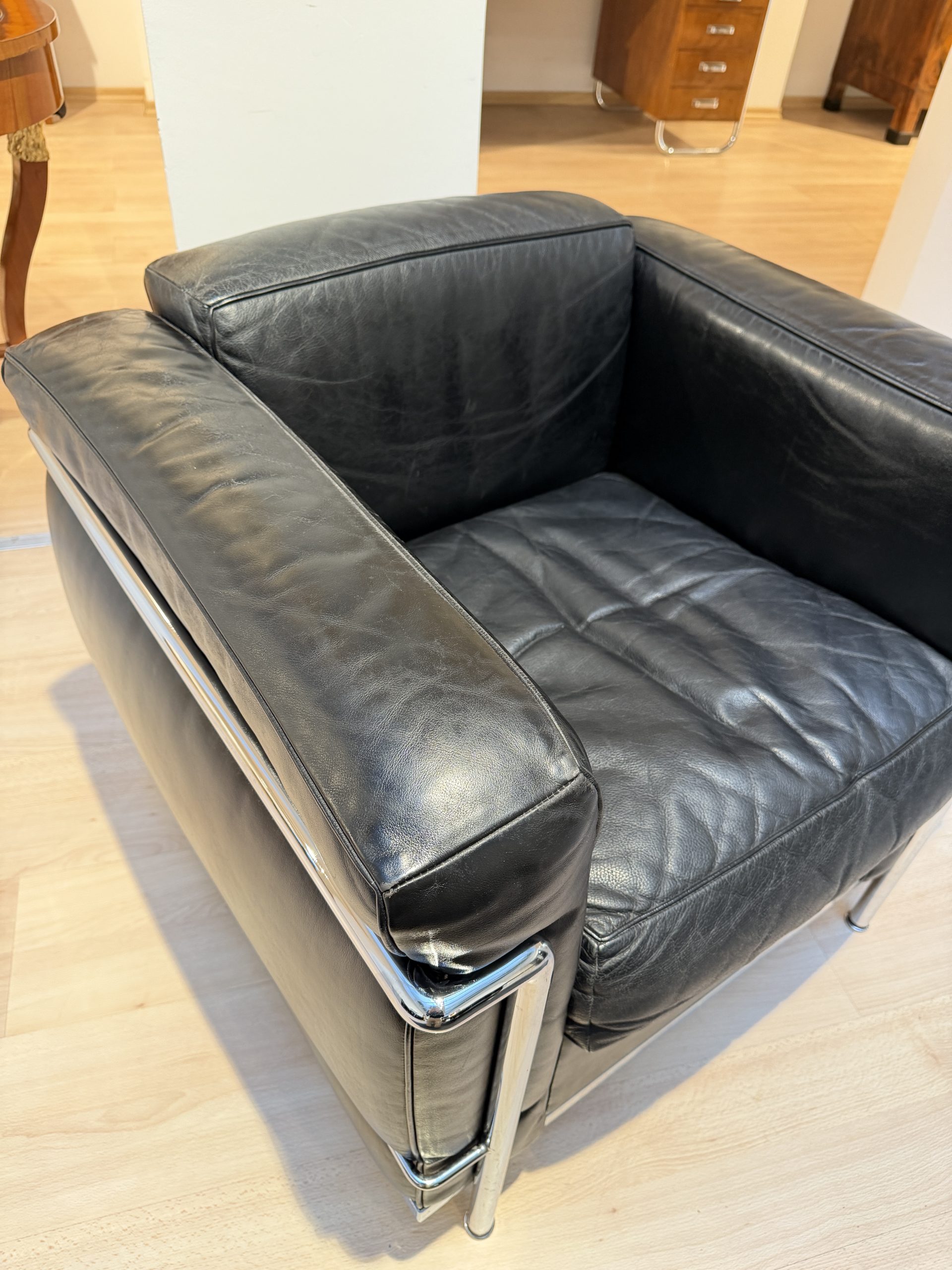 Vintage Cassina LC2 Sessel, Le Corbusier.6