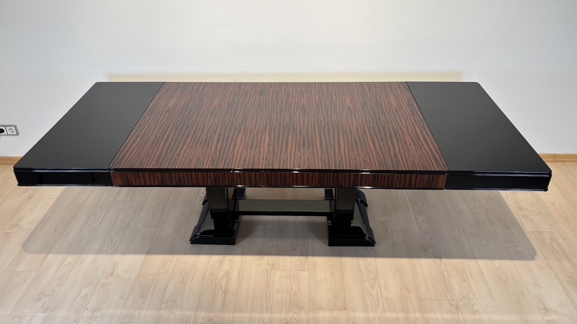 Art Deco Makassar Sitzgruppe mit 8 Stühlen14