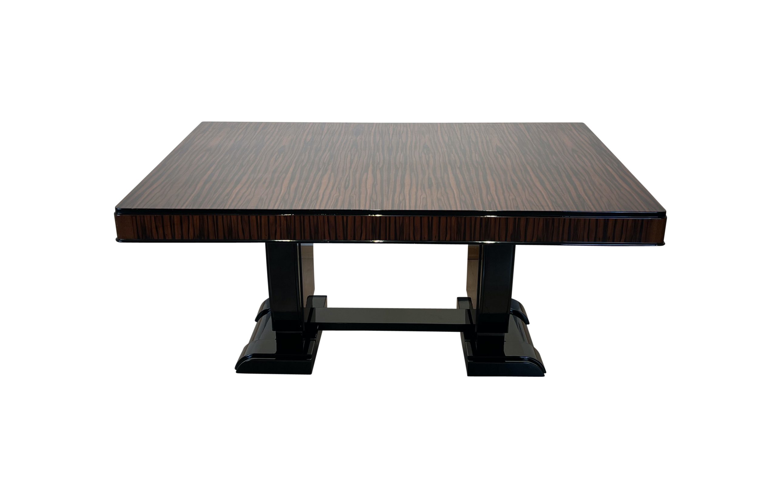 Art Deco Makassar Sitzgruppe mit 8 Stühlen2