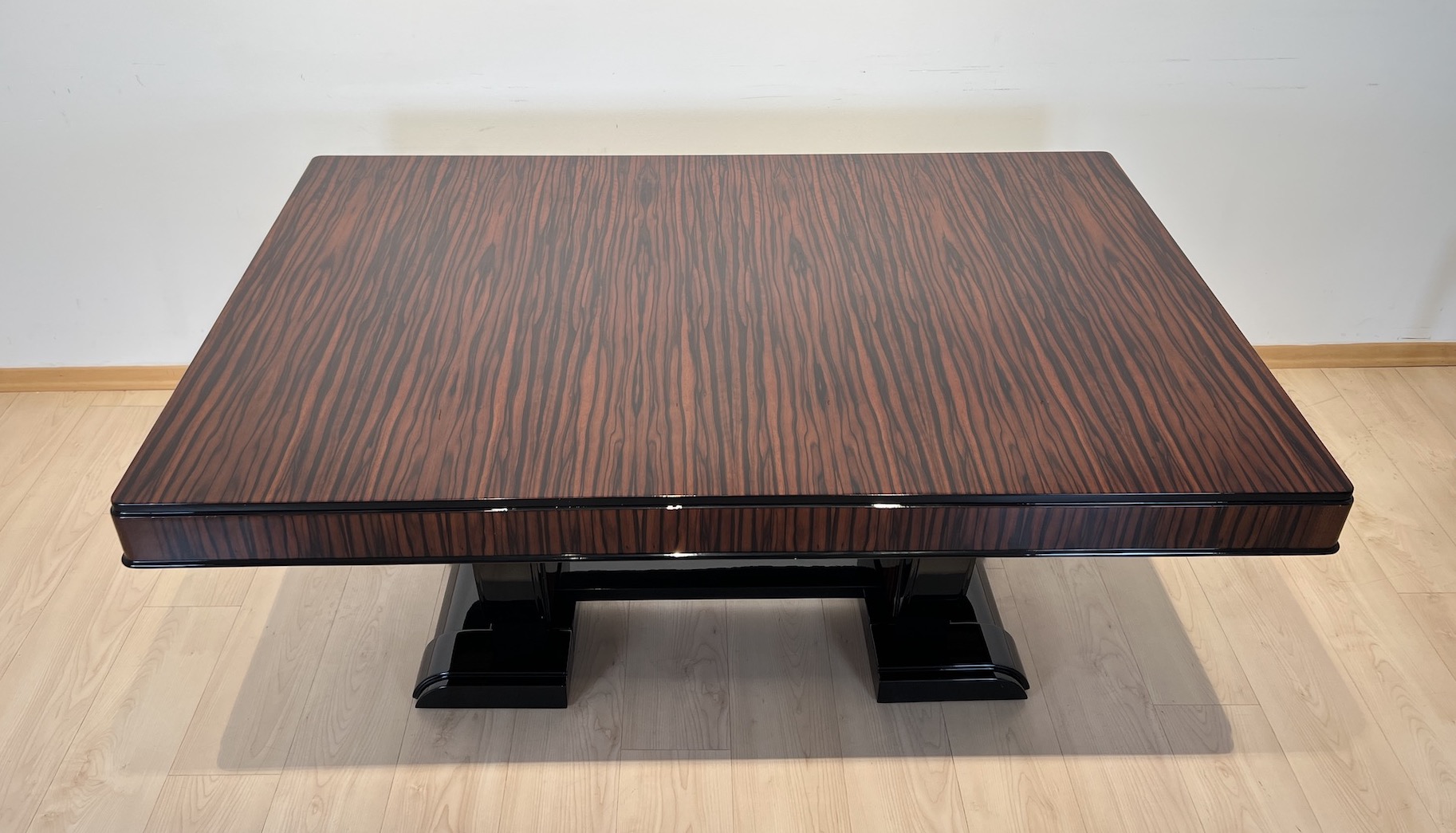 Art Deco Makassar Sitzgruppe mit 8 Stühlen7