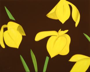 Alex Katz, 2023 - Yellow Flags on Brown