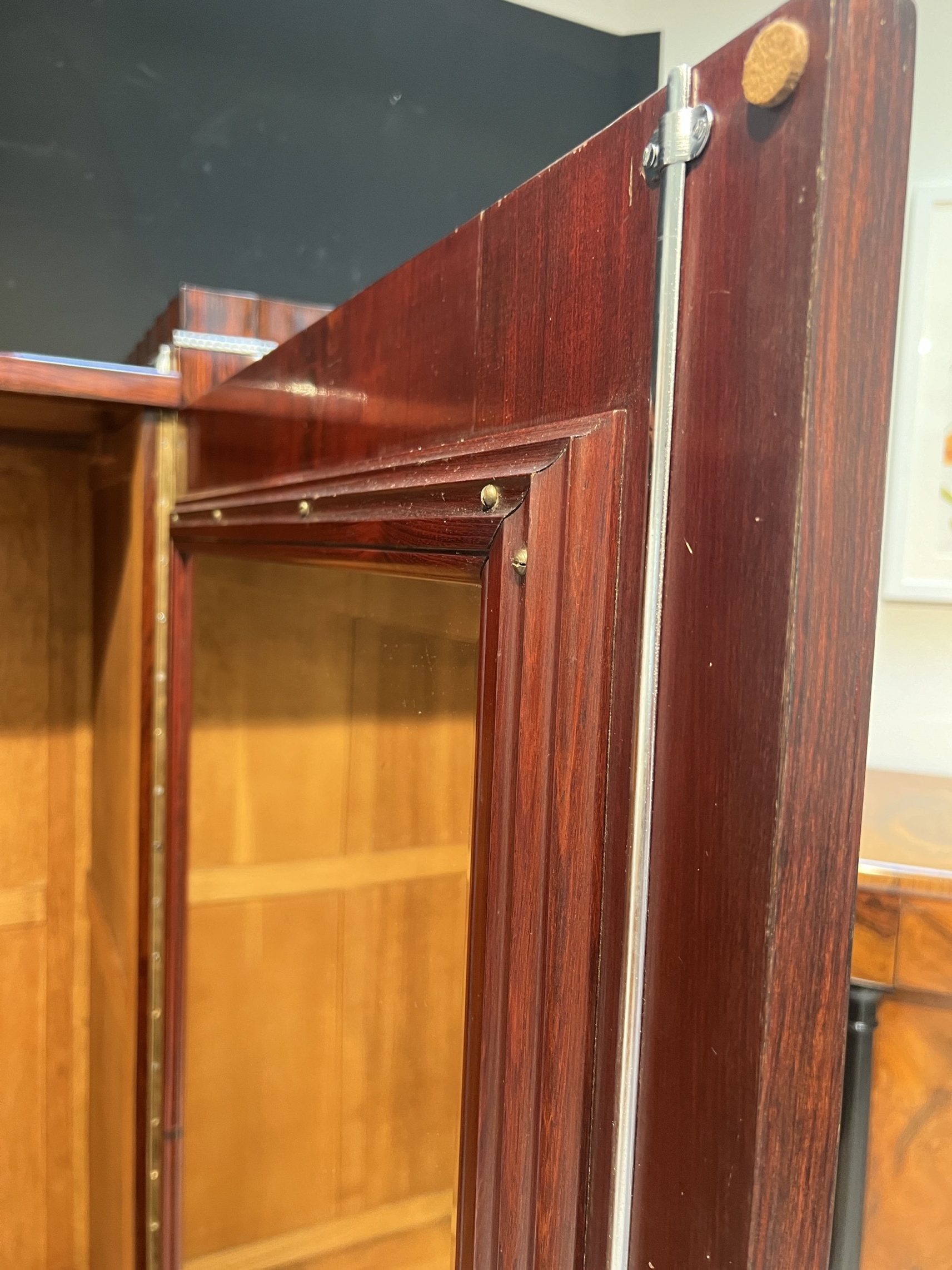 Art Deco Schrank, Palisander, Eiche, Silber und Chrom, Frankreich um 1930.21
