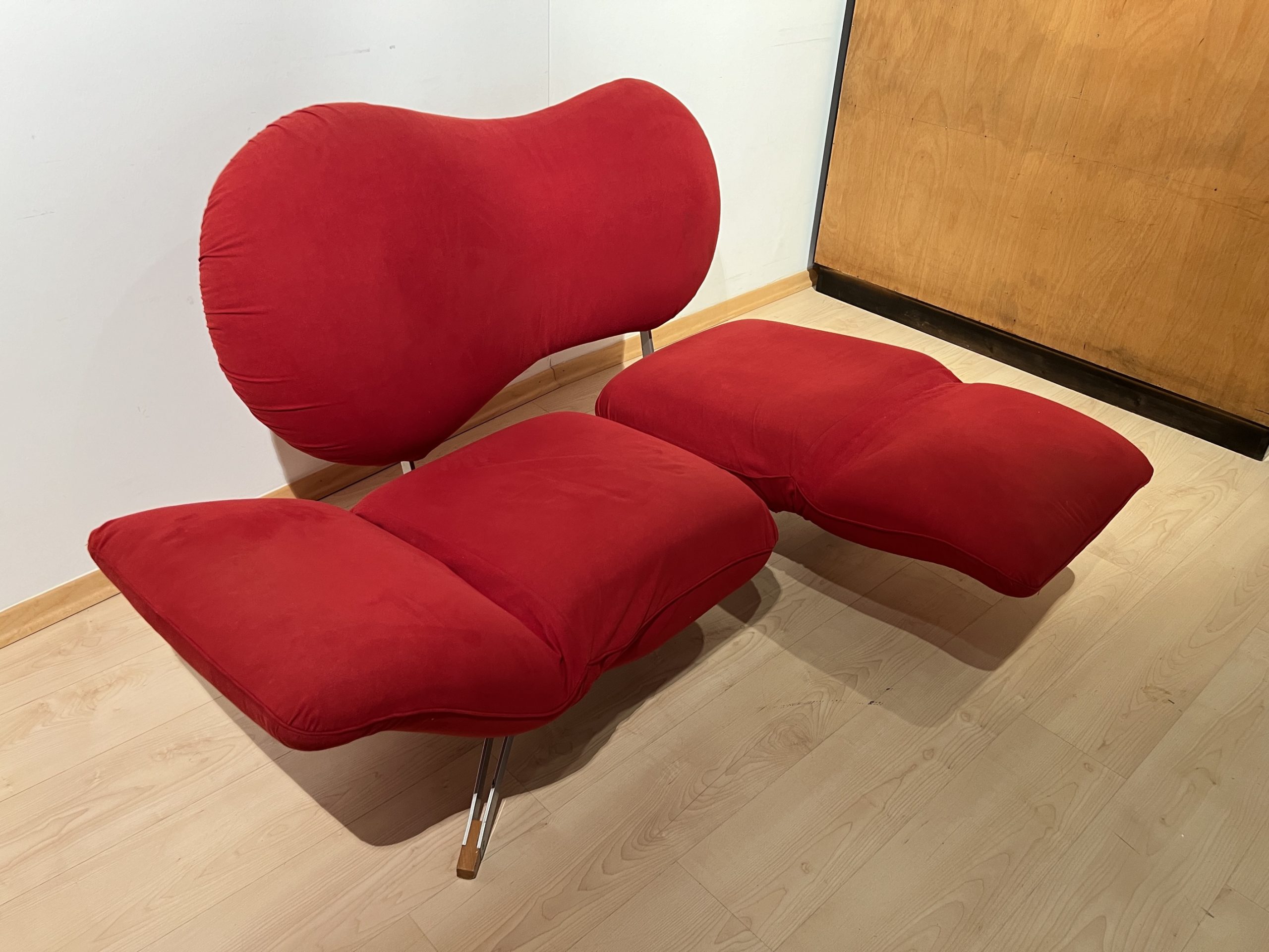 Italienisches rotes Design Sofa, Bonaldo, Arnold10