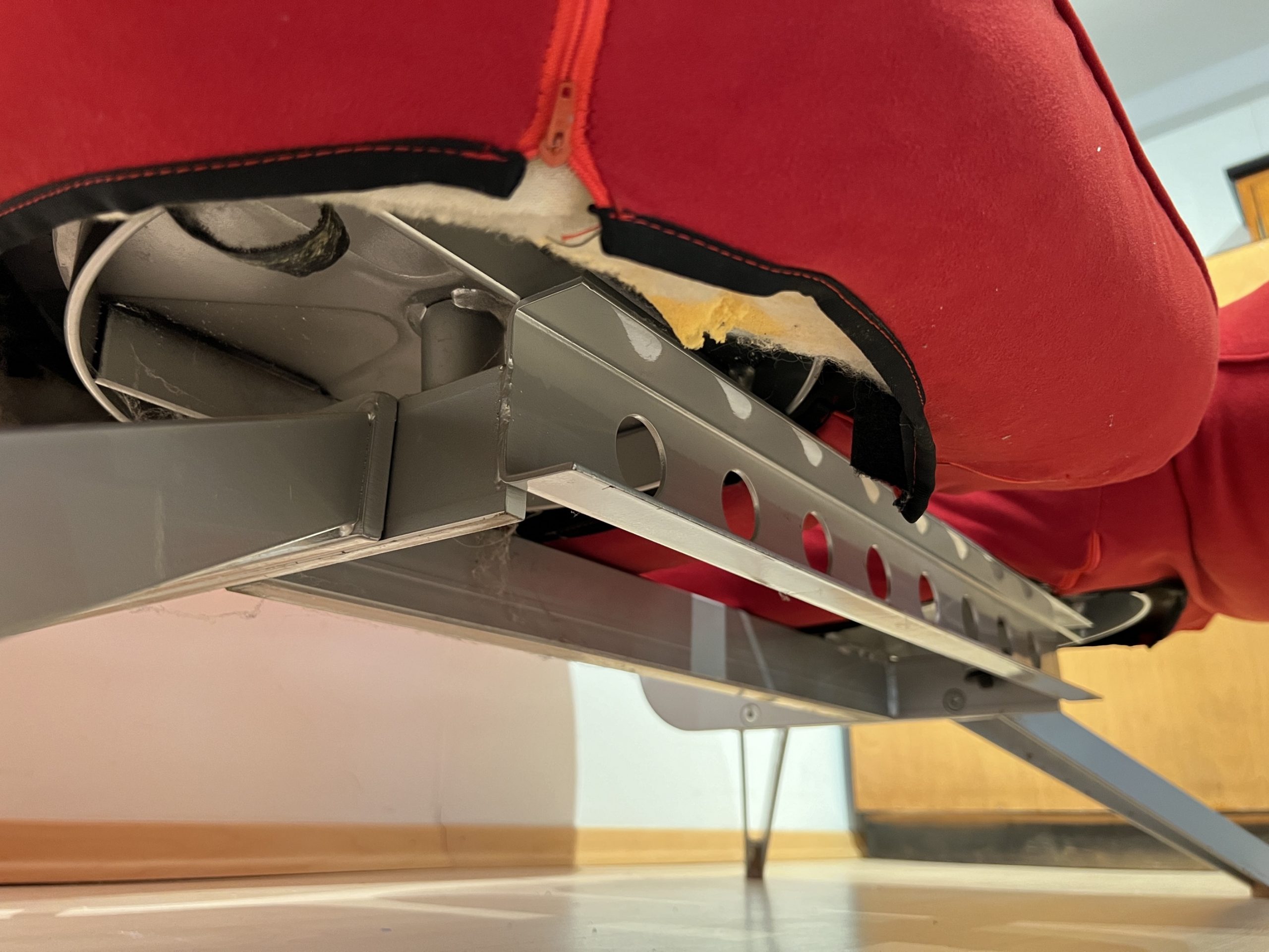 Italienisches rotes Design Sofa, Bonaldo, Arnold13