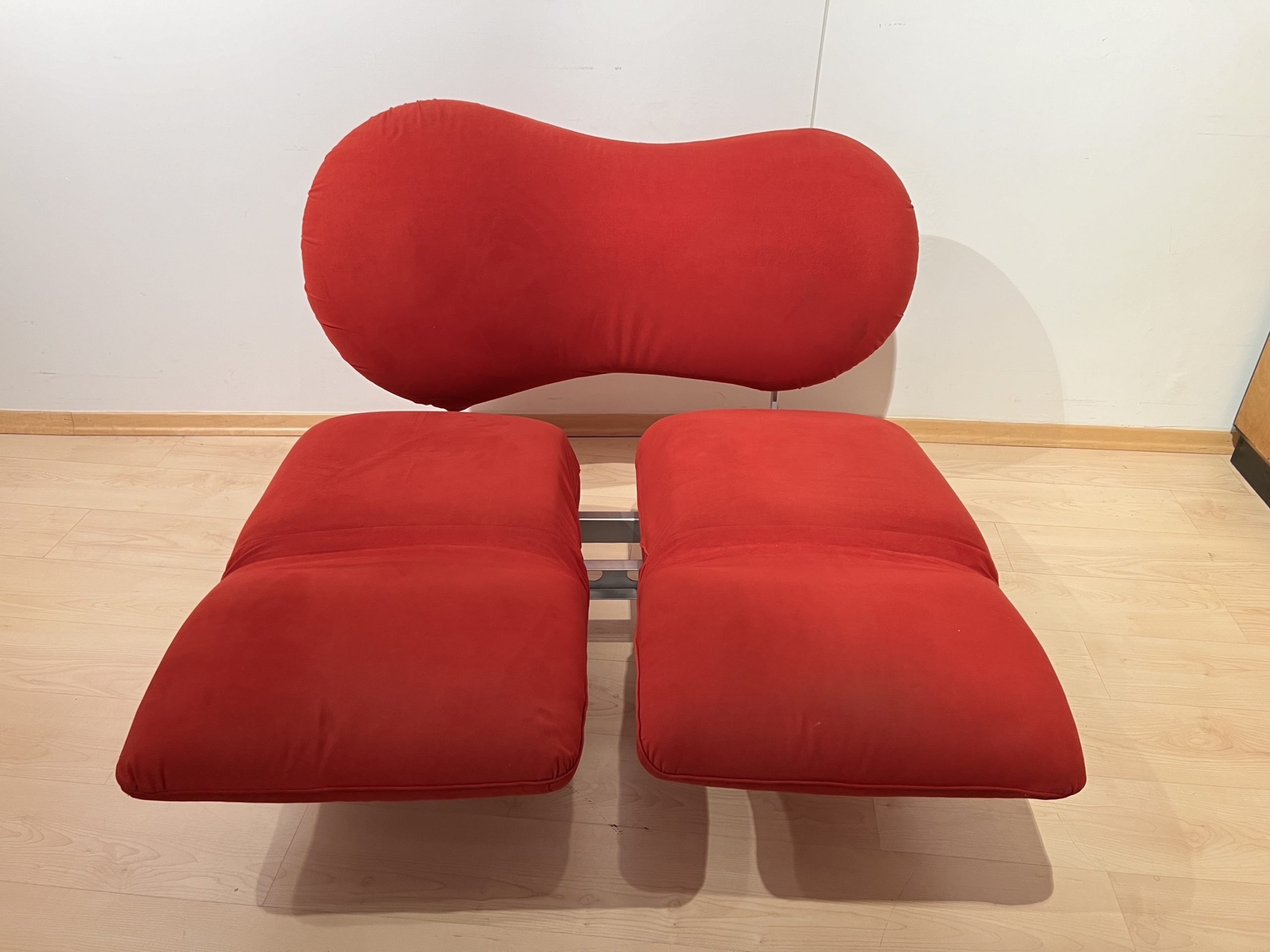 Italienisches rotes Design Sofa, Bonaldo, Arnold15