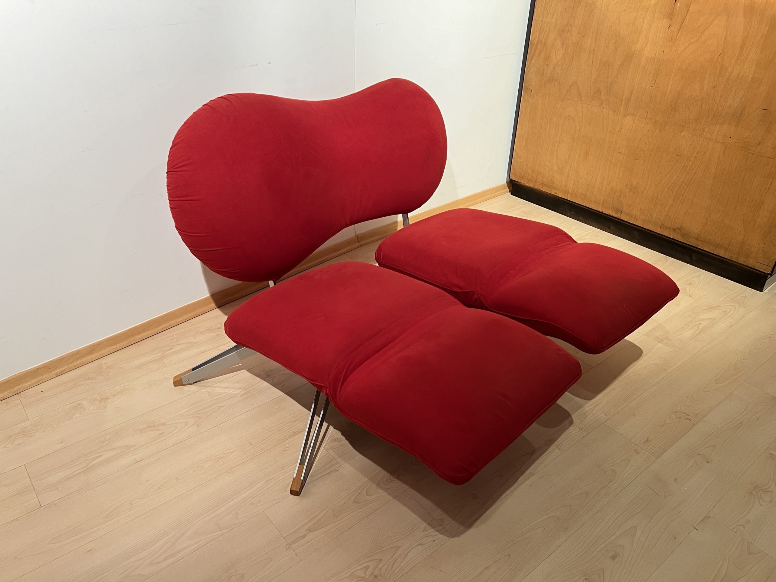 Italienisches rotes Design Sofa, Bonaldo, Arnold16