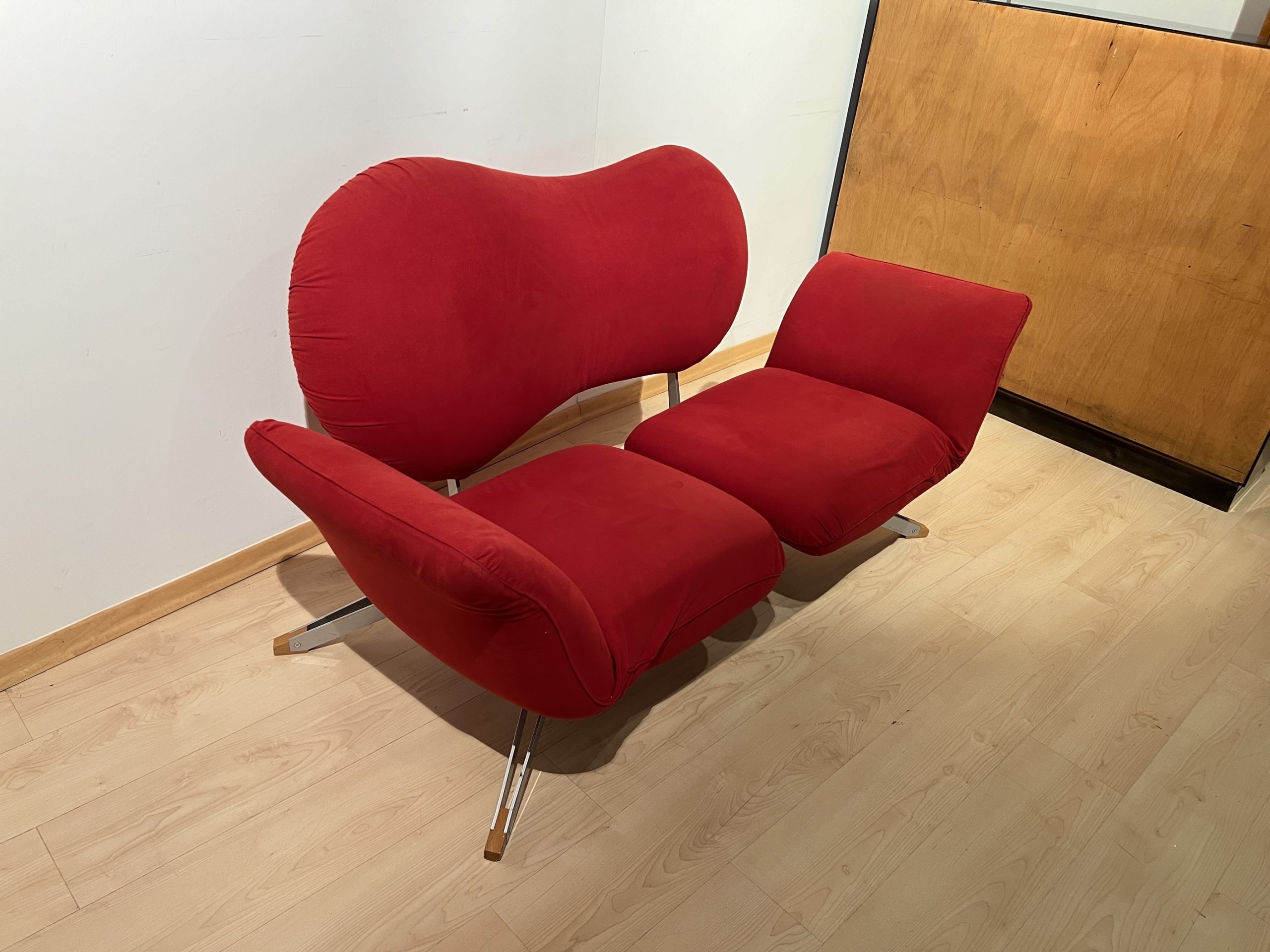 Italienisches rotes Design Sofa, Bonaldo, Arnold4 Italienisches rotes Design Sofa, Bonaldo, Arnold
