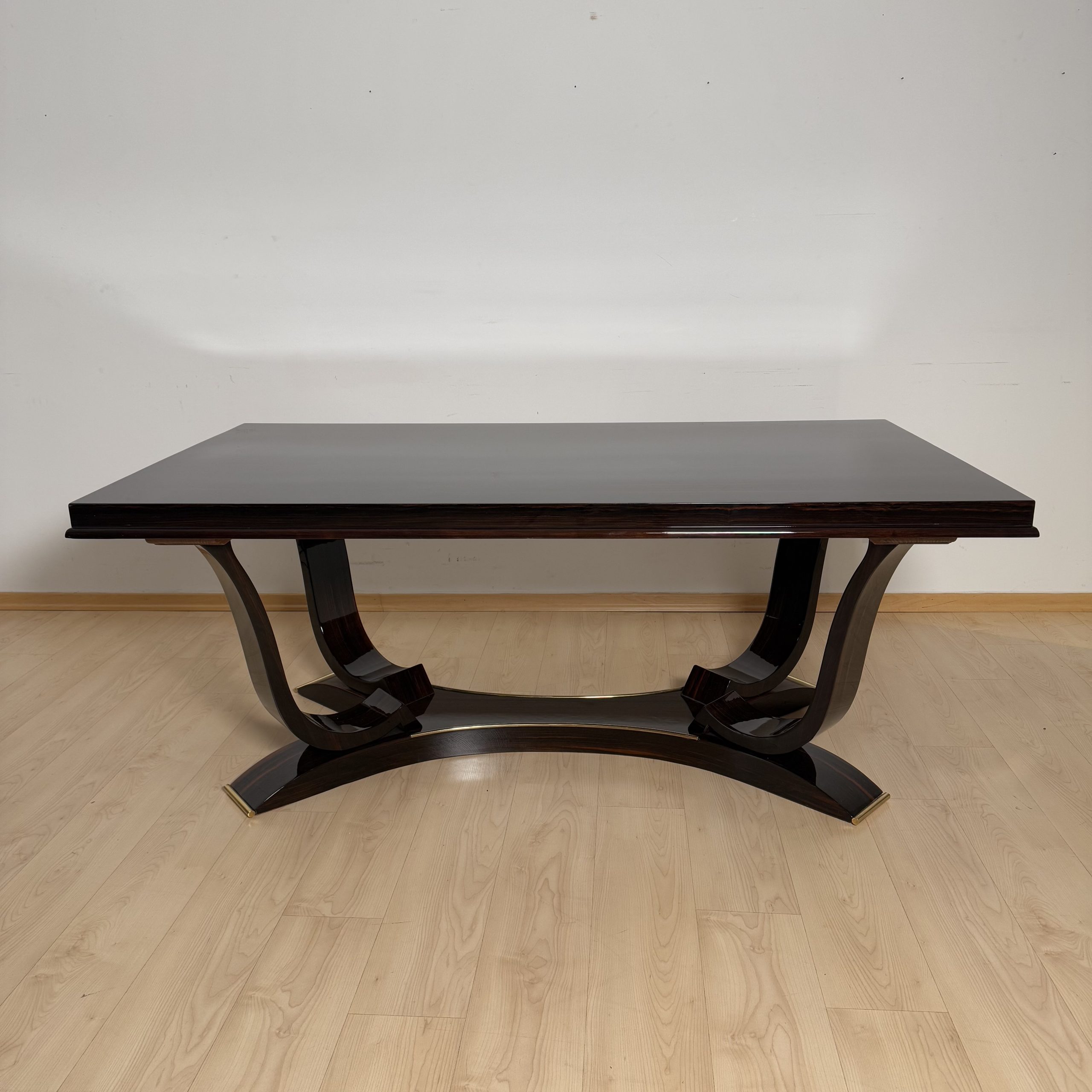 Art Deco Dining room Set in Macassar Ebony, Paris.1