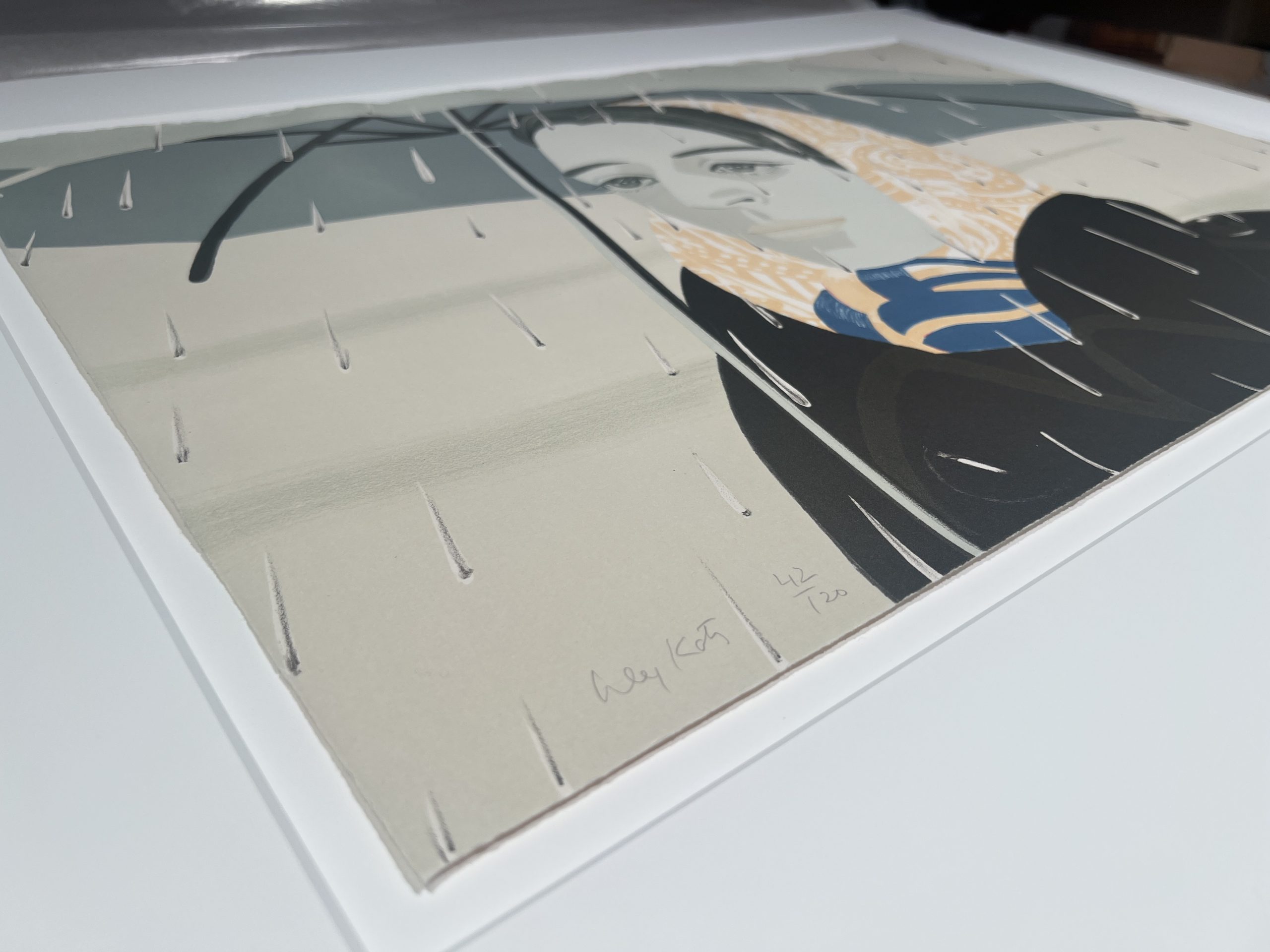 Signatur Alex Katz, Blue Umbrella