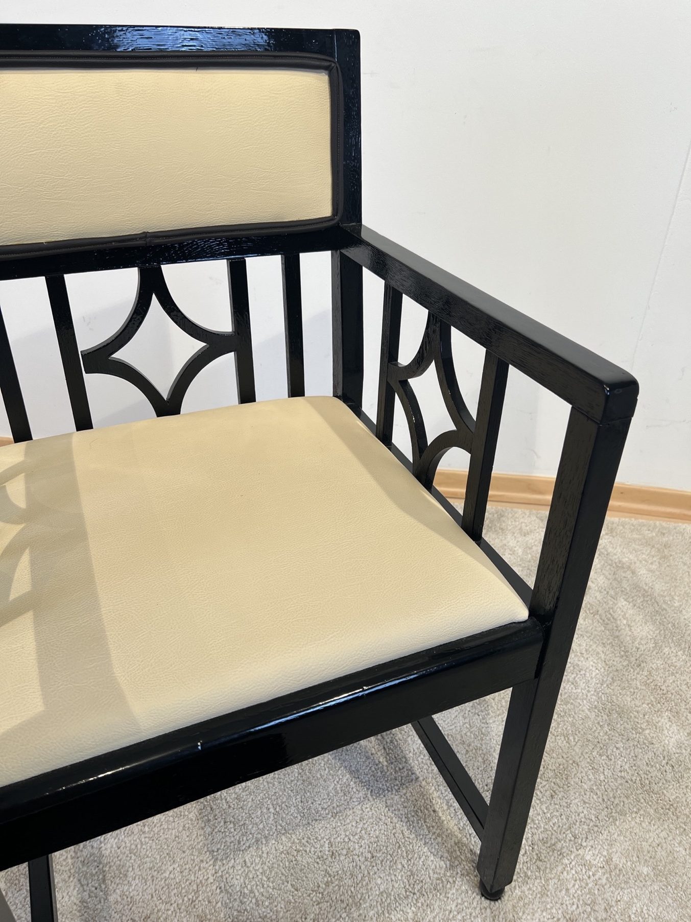 Bauhaus Armlehnstuhl, Eiche, schwarz gelackt13