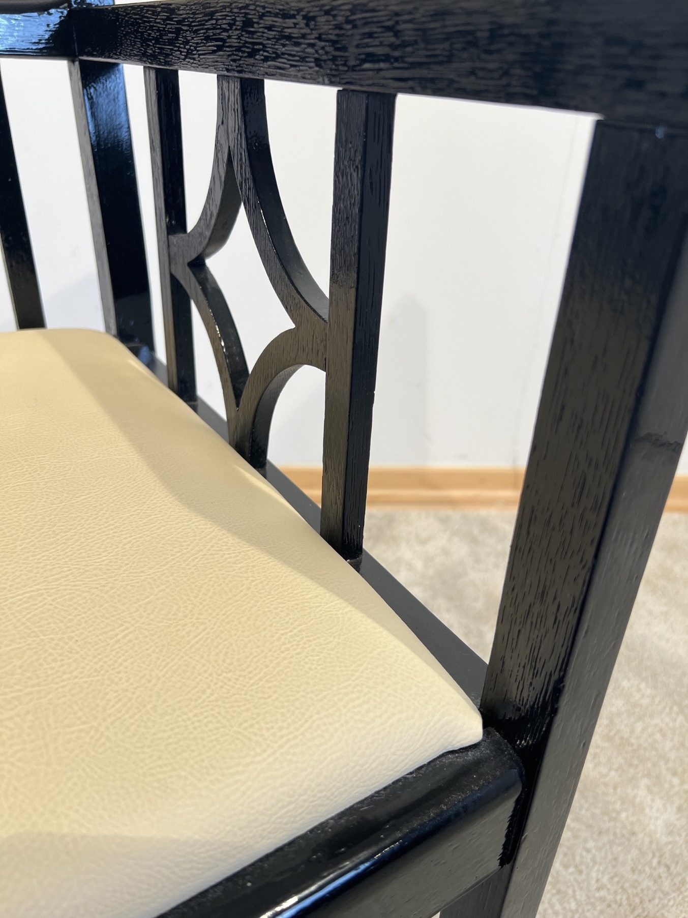 Bauhaus Armlehnstuhl, Eiche, schwarz gelackt15