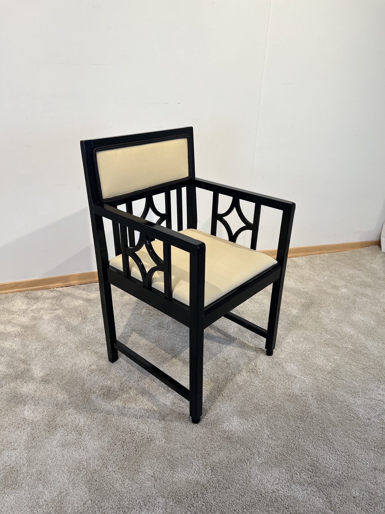 Bauhaus Armlehnstuhl, Eiche, schwarz gelackt7