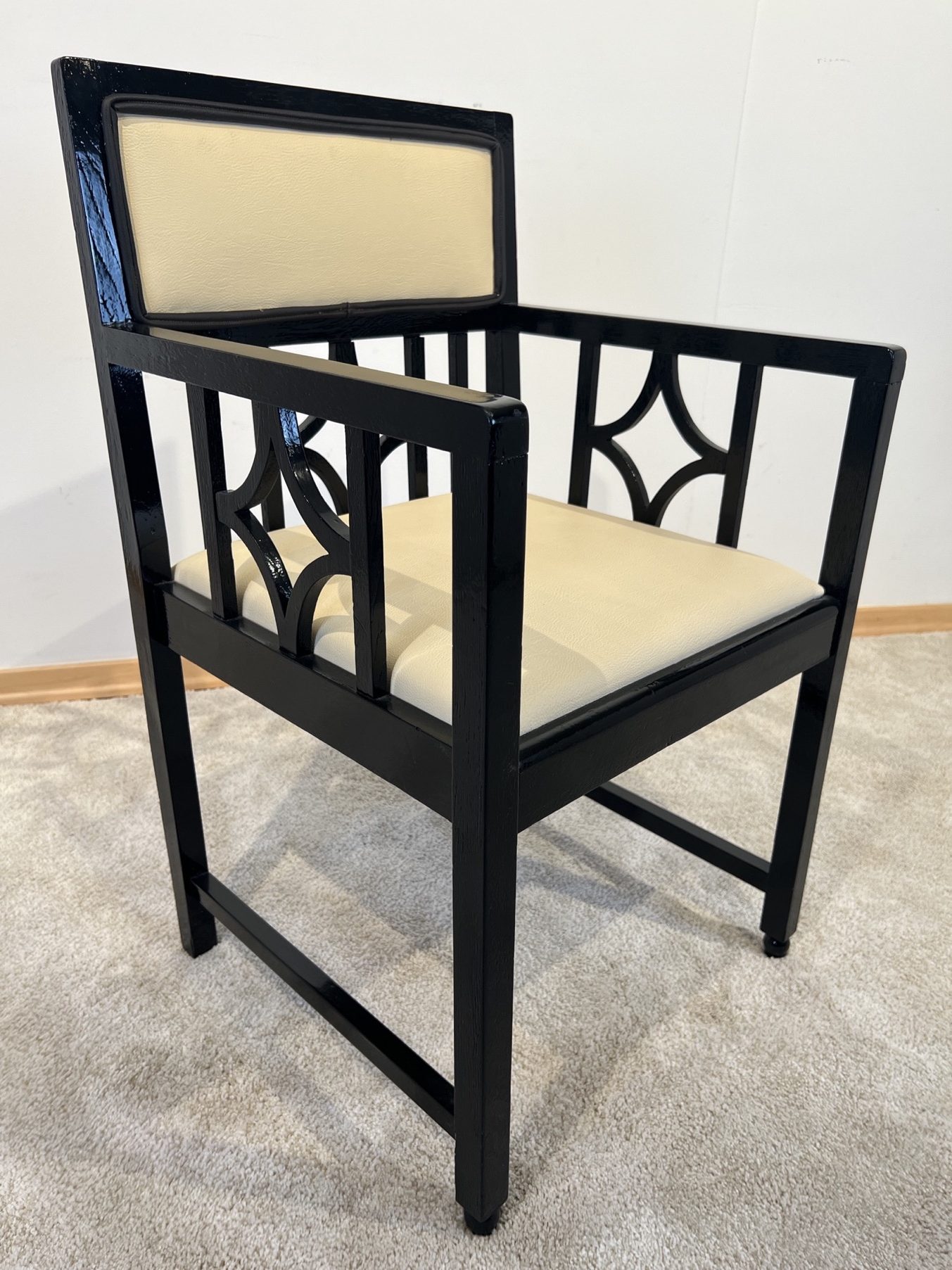 Bauhaus Armlehnstuhl, Eiche, schwarz gelackt8