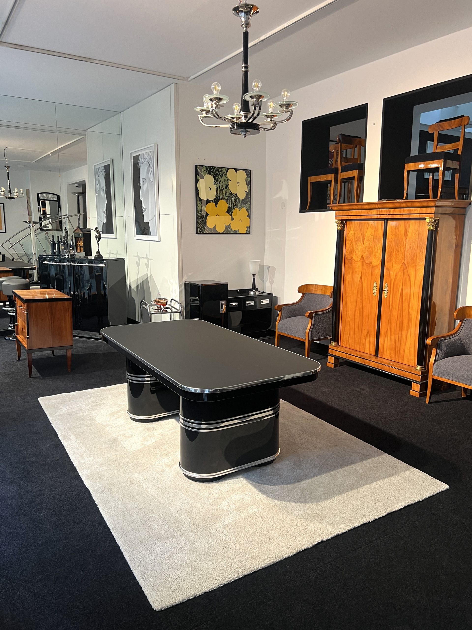 Mauser-Werke Schreibtisch, New York, Schwarzlack