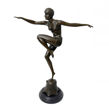 Art Deco Bronze - Tänzerin mit Haube