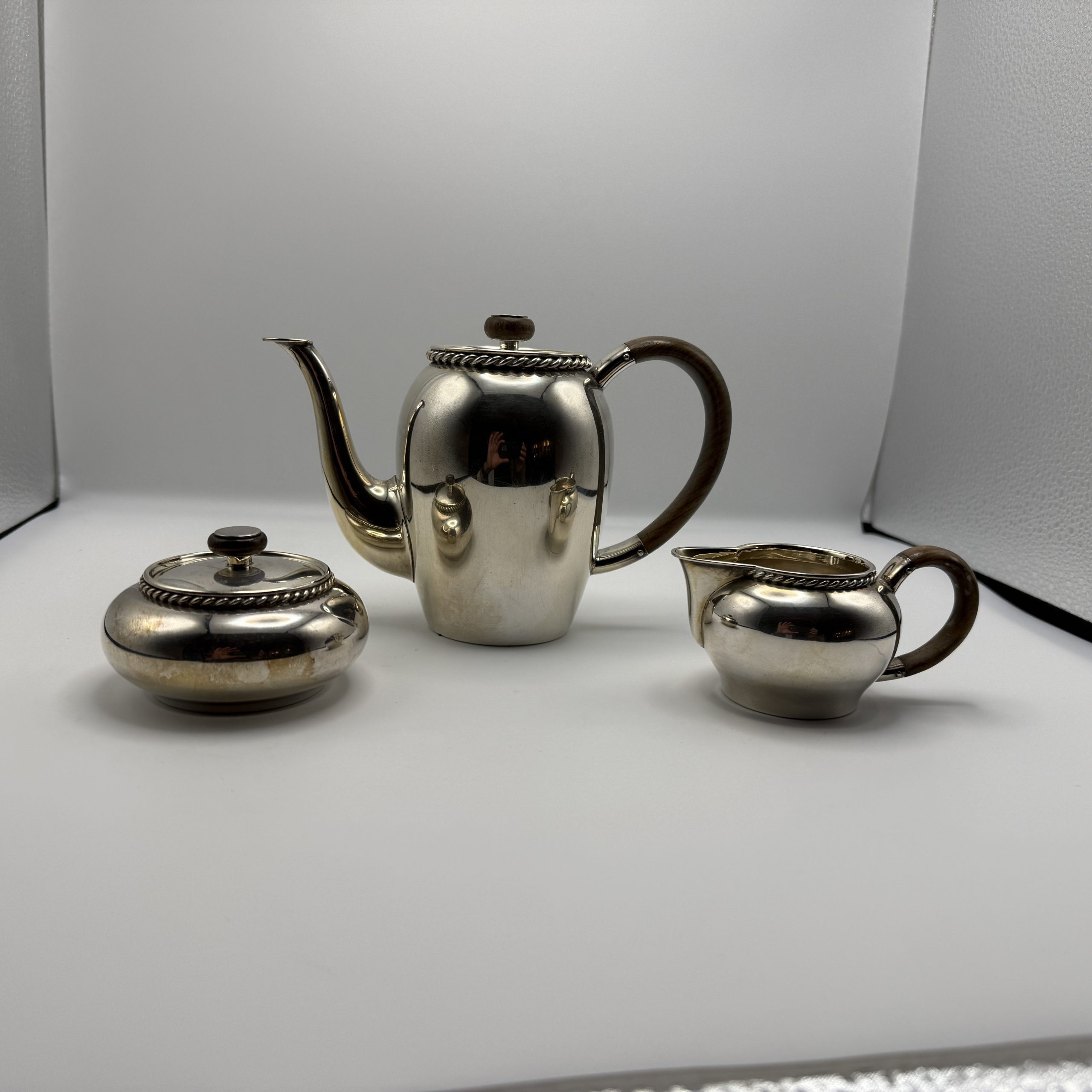 Bauhaus Mocca Kaffee Set in Silber.1
