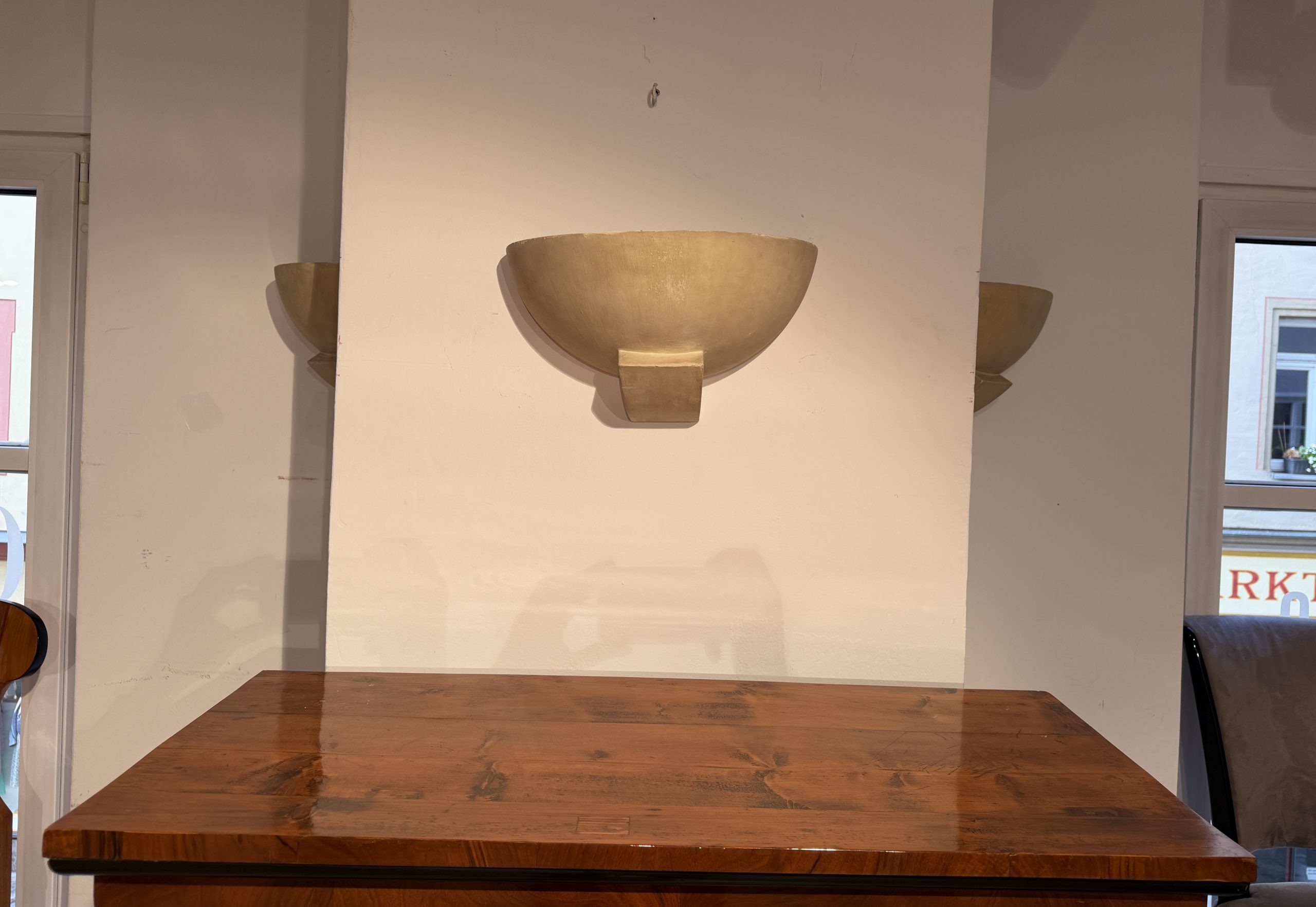 Art Deco Wandlampen, Gips, Frankreich um 1925