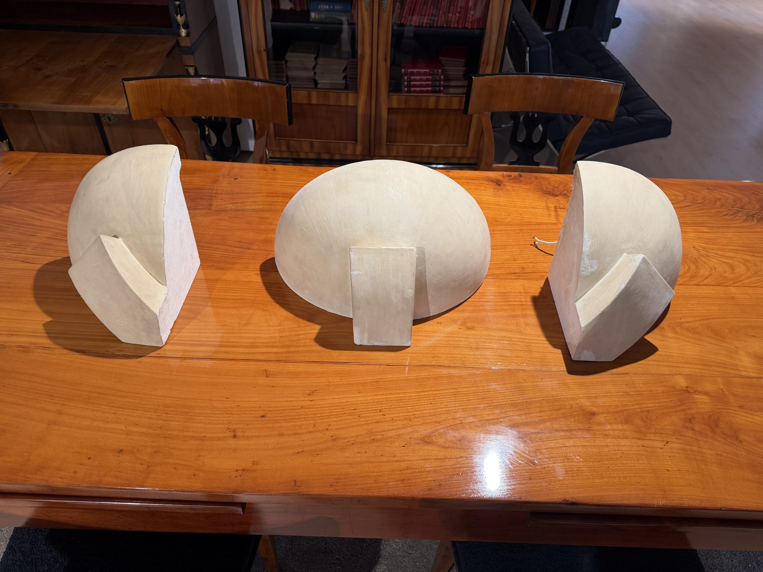 Art Deco Wandlampen, Gips, Frankreich um 1925