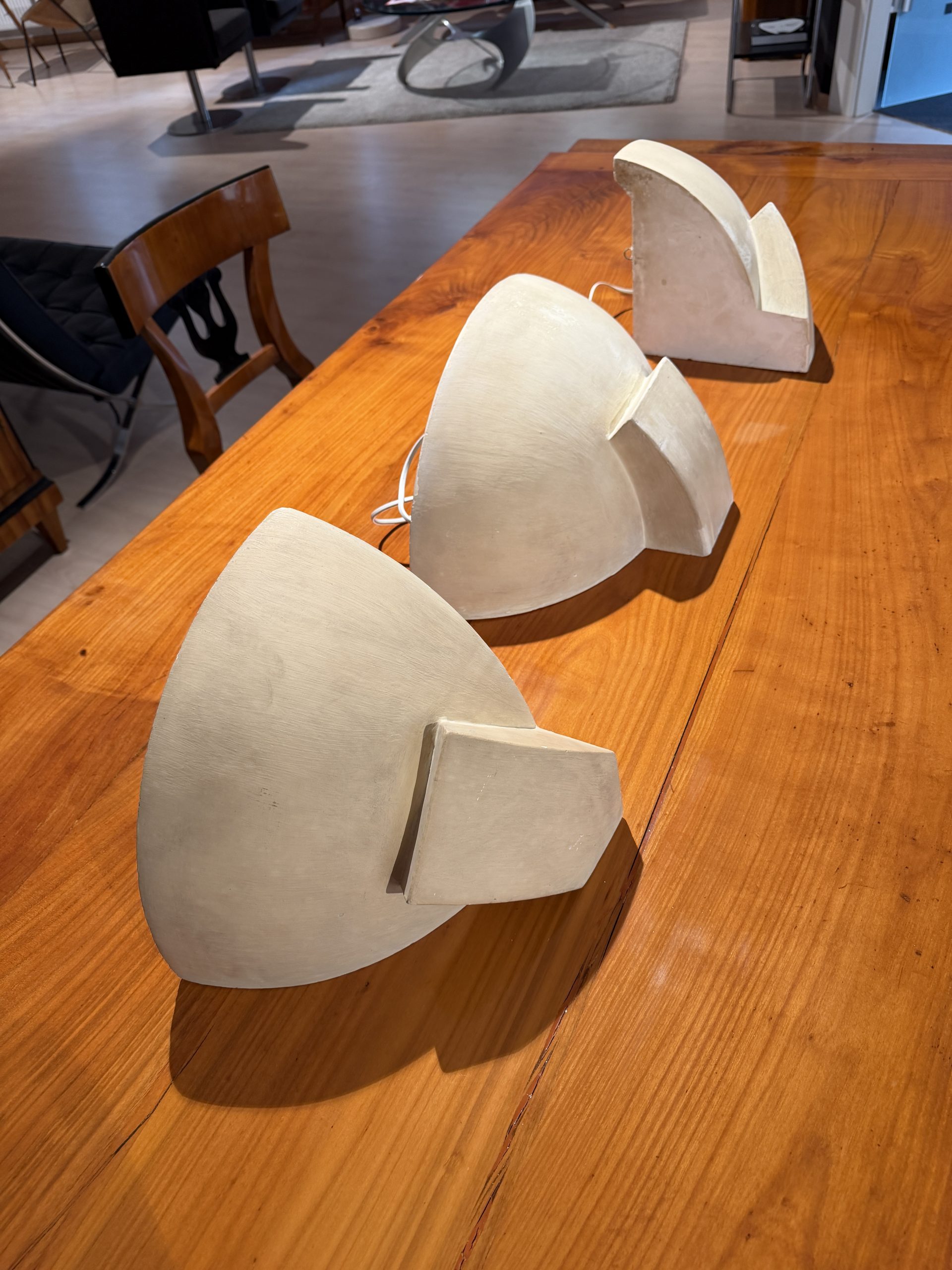 Art Deco Wandlampen, Gips, Frankreich um 1925