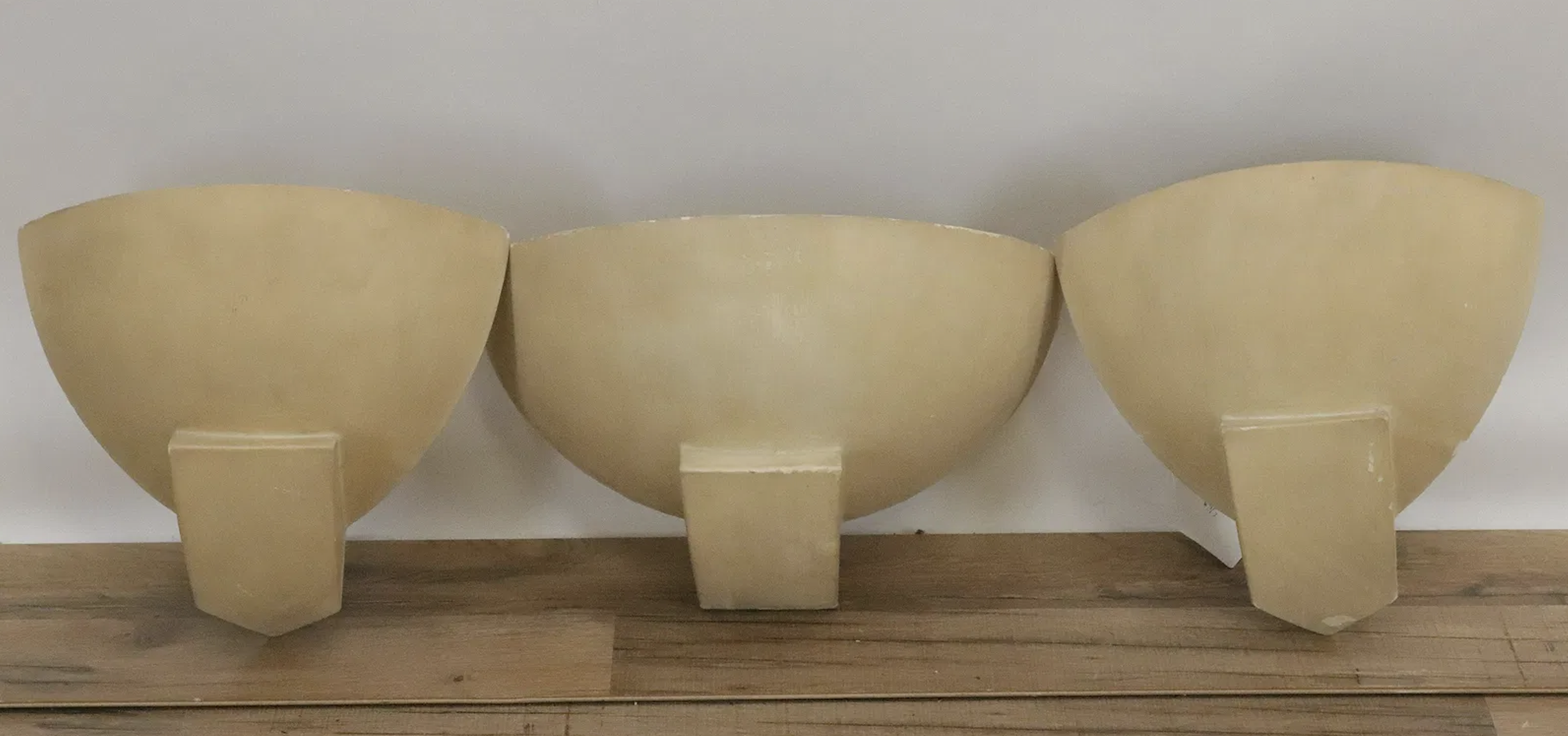 Art Deco Wandlampen, Gips, Frankreich um 1925