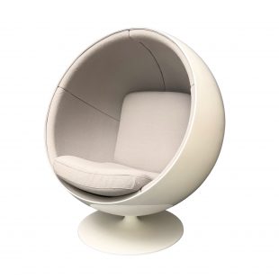 Asko Ball Chair, White Gray