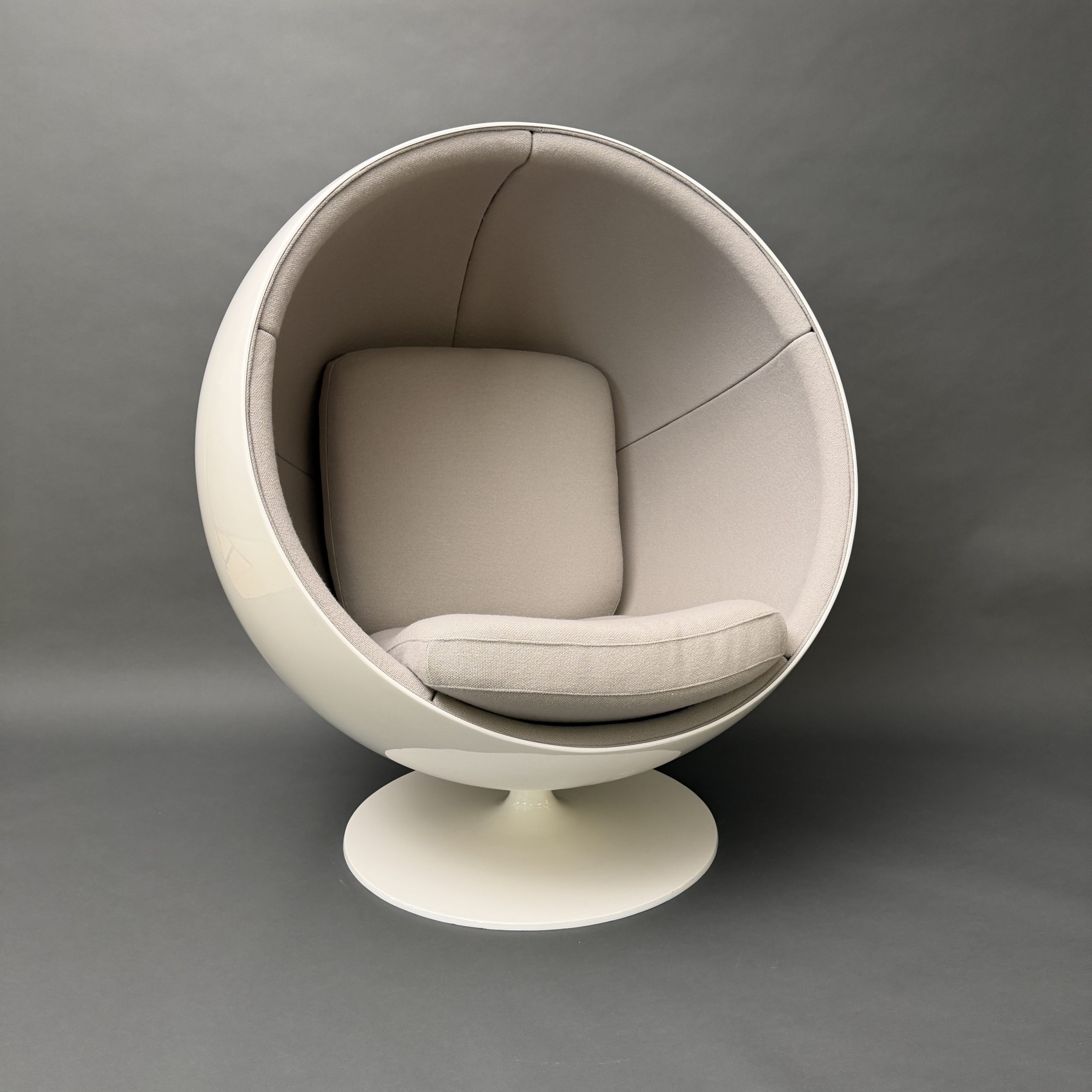 Asko Ball Chair, White Gray.7 Asko Ball Chair, White Gray