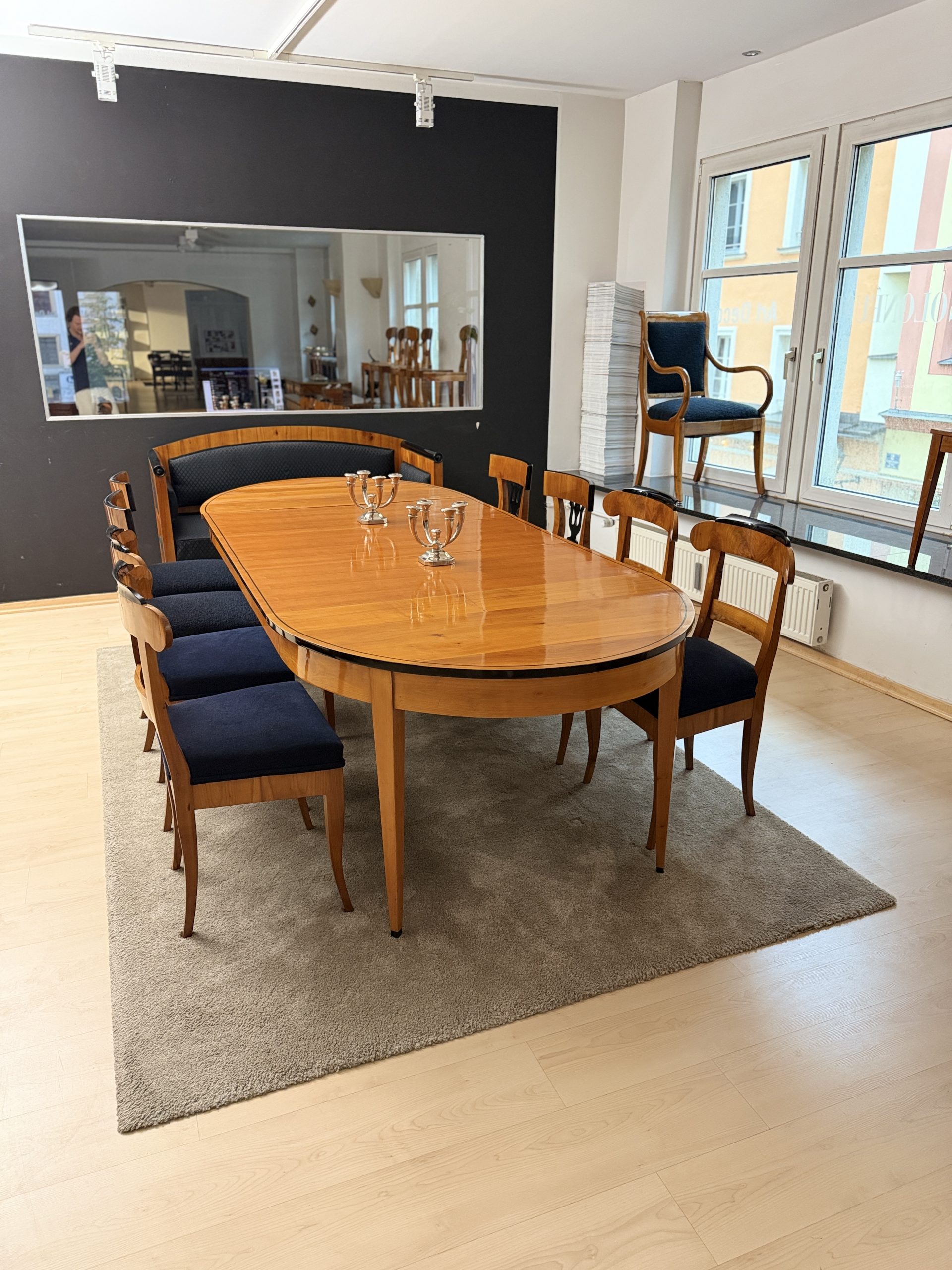 Biedermeier Ausziehtisch, Kirschbaum.2